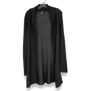 Theory Mohair Black Cardigan Sweater Long Open Lightweight Medium